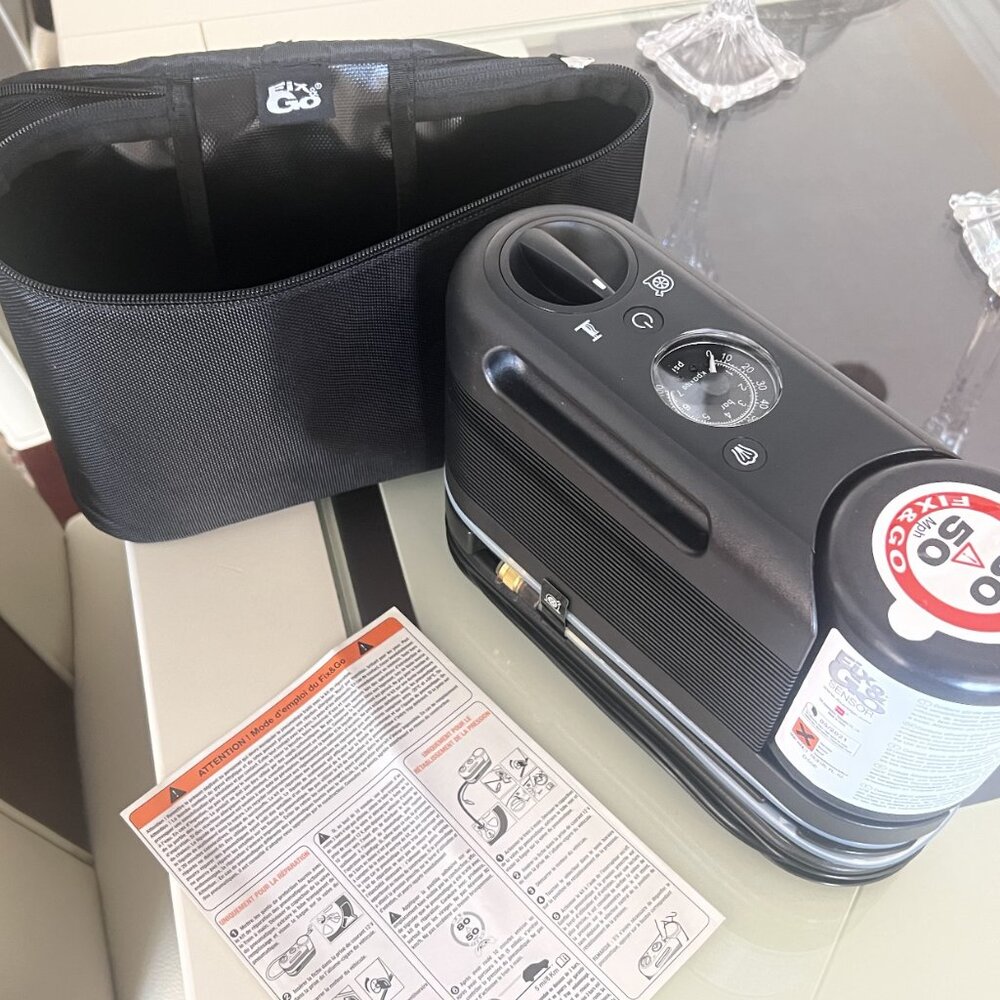 Brand New 12 Volt Air Pump w/ Flat Tire Repair Foam Feature!